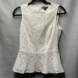 Lace peplum top